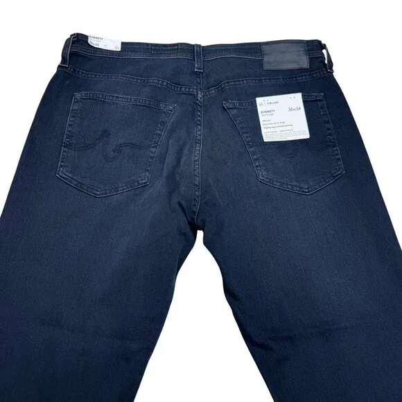 NEW AG Everett AirLuxe Slim Straight Leg Black Jean Men's, Sz 36 x 28 (Altered) - Picture 5 of 11